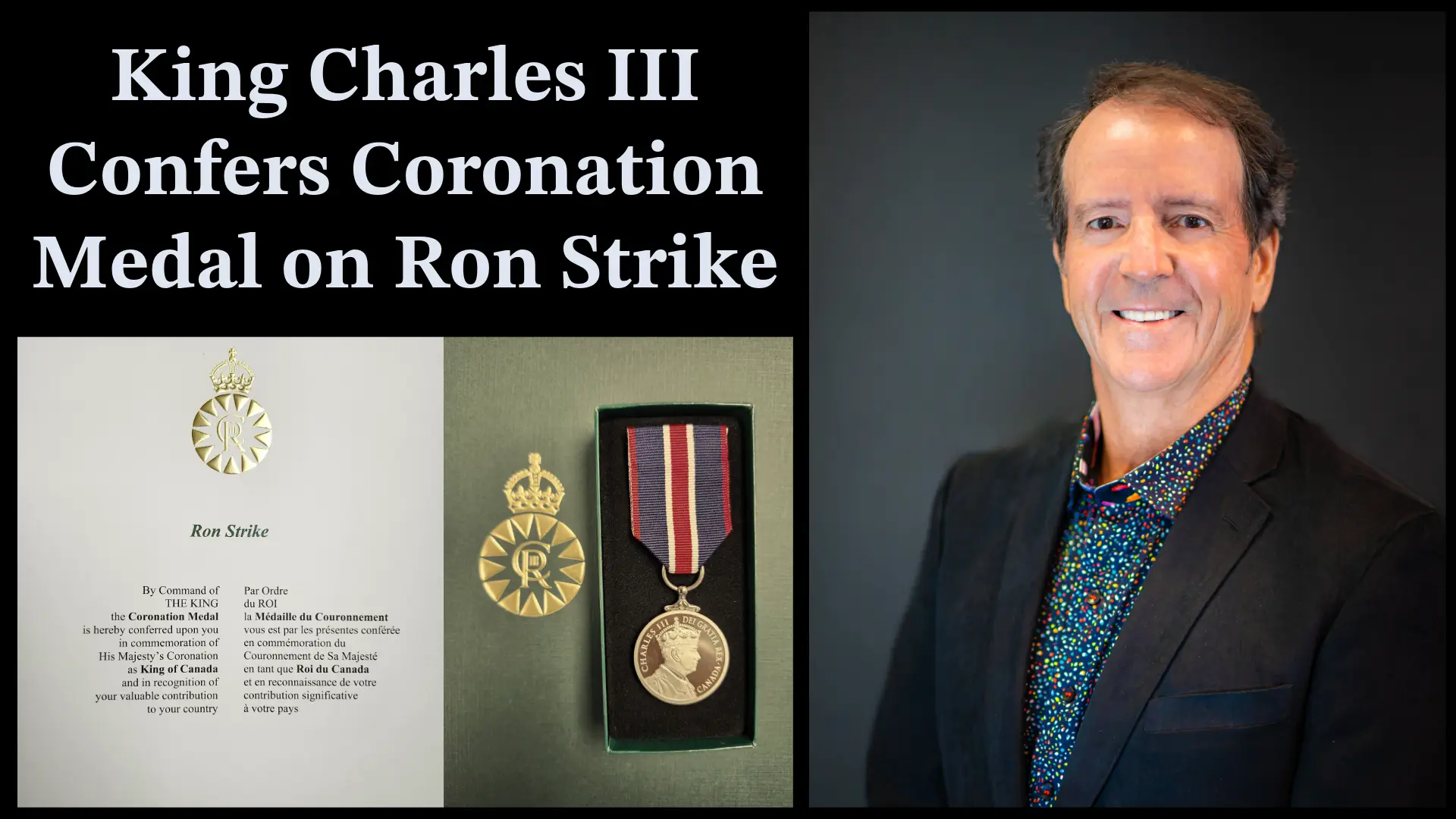 King Charles III Confers Coronation Medal on Ron Strike