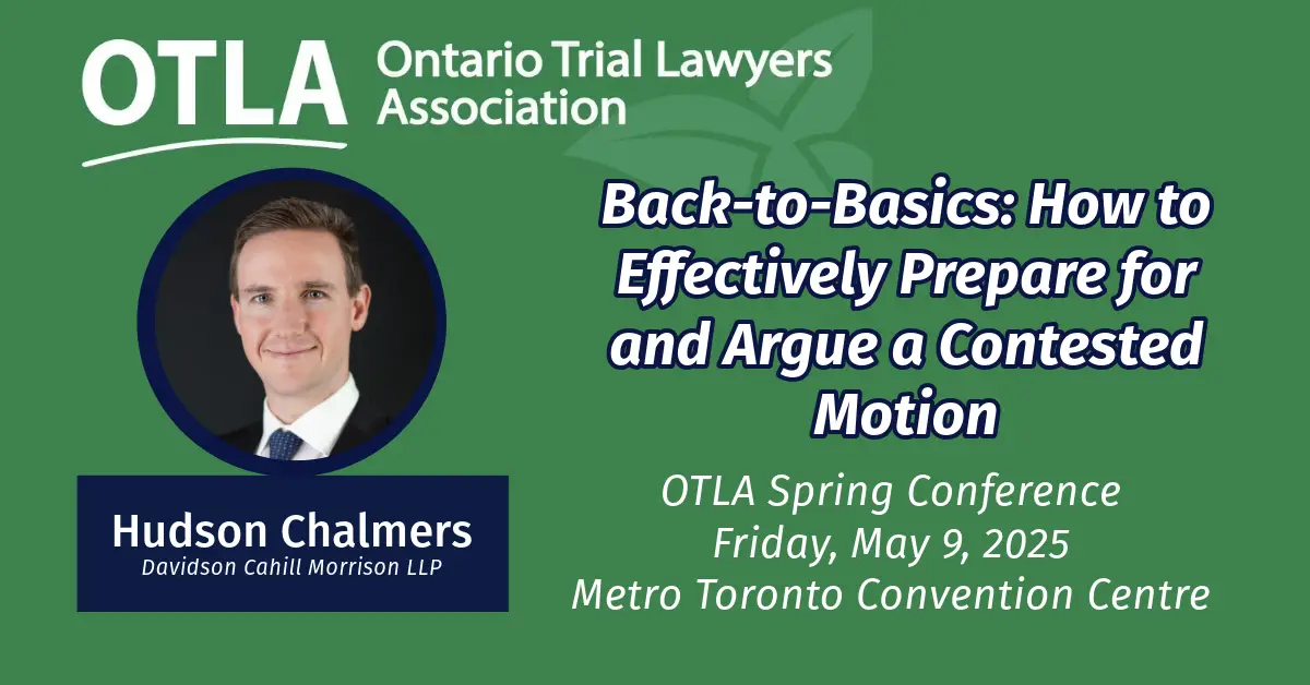 Hudson Chalmers Presents at the OTLA Spring Conference, 2025